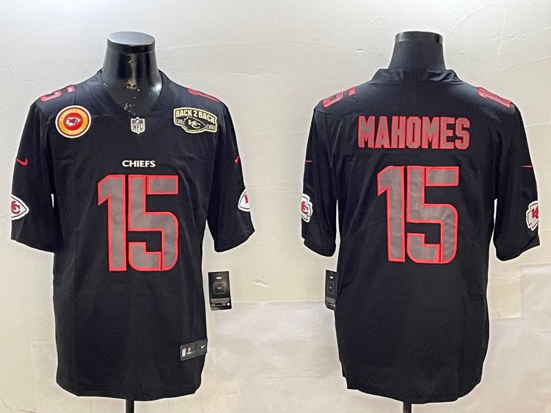 Men Kansas City Chiefs #15 Mahomes 2025 Nike Fashion Impact Black Limited NFL Jersey style 7->kansas city chiefs->NFL Jersey